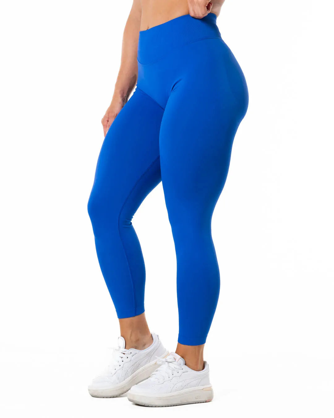 Aura Seamless Scrunch Tights - Cobalt